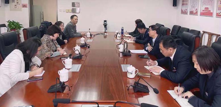 洪家增会见北京联合智业科技集团常务副总经理满文一行